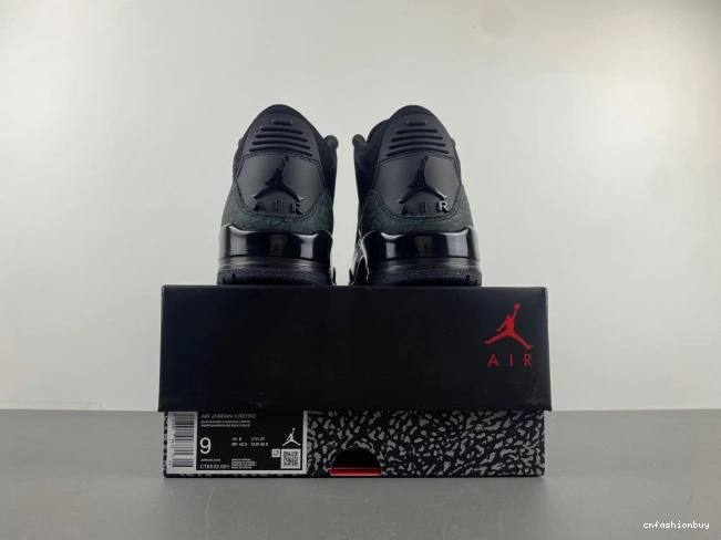 Black Cat Jordan CT8532-001 Air 3 0712